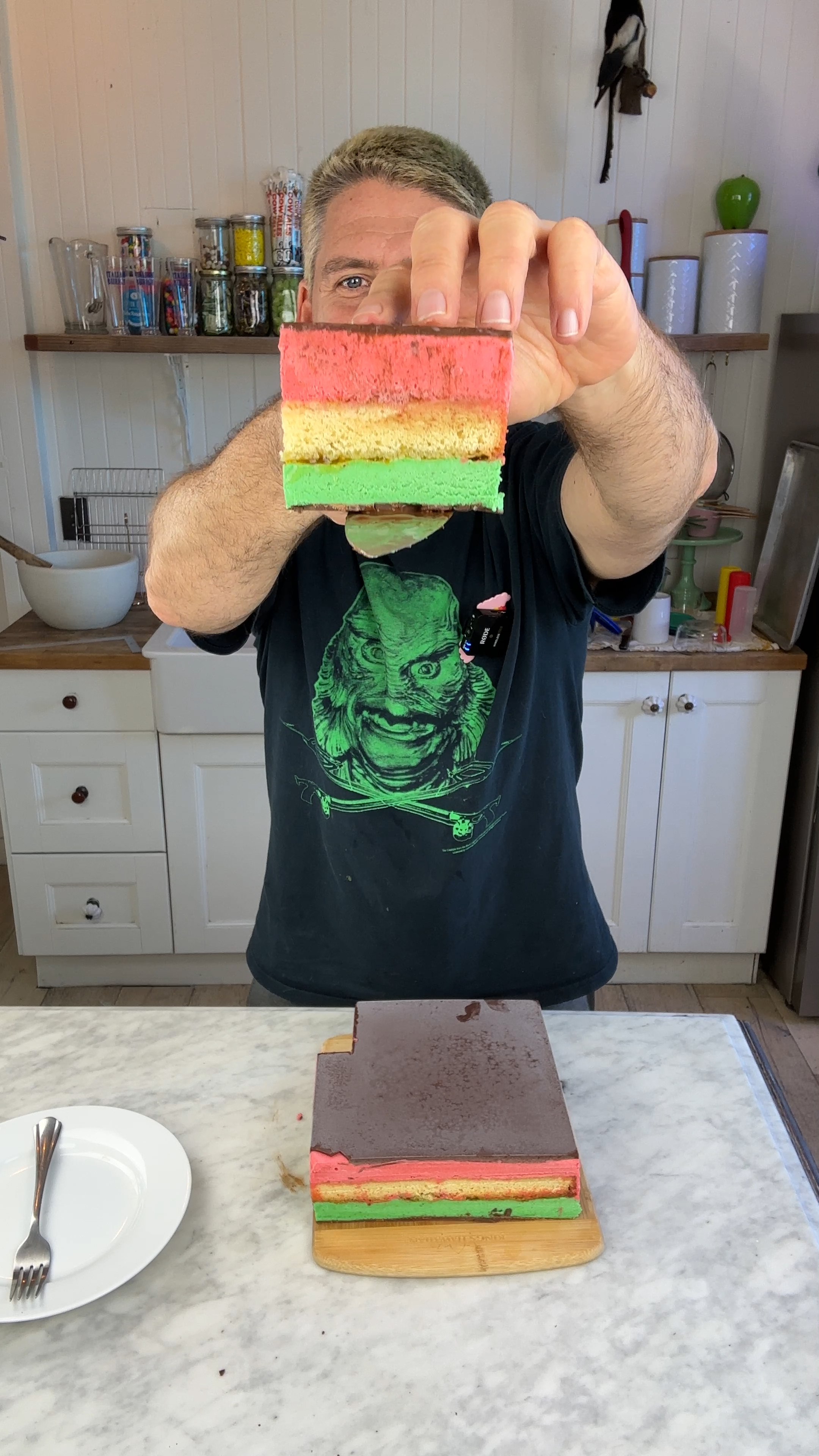 Italian Rainbow Ice Cream Cake